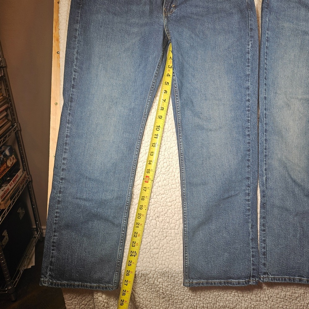 Mens Levis 514 Straight Fit Jeans Dark Wash Blue Denim 38x30 Lot of 2 - Picture 5 of 14